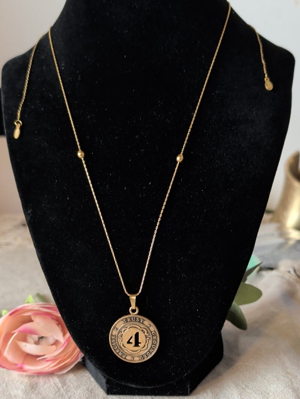 Alex and Ani Number 1 Necklace Gold Tone Adjustable Inspirational Pendant 2017